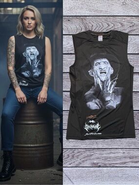 Civil Regime Freddy Krueger Nightmare On Elm Street Compression Tank Medium NWT